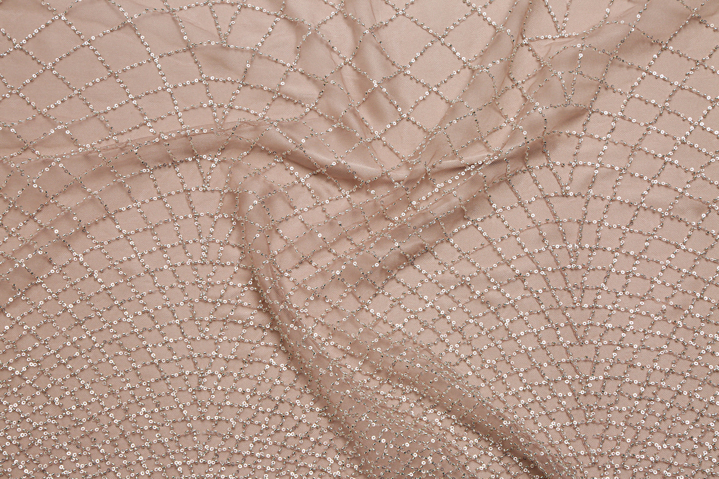 Small spider web pattern tulle with edges