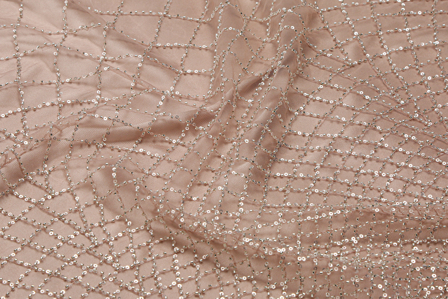 Small spider web pattern tulle with edges