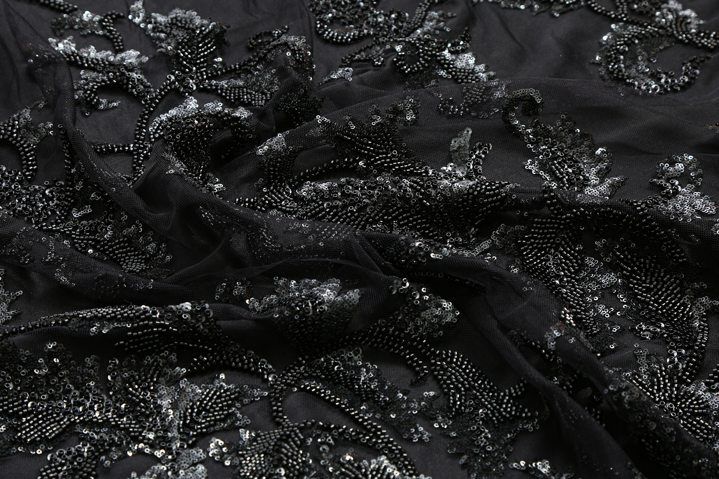 Tulle à petits motifs de toile d'araignée