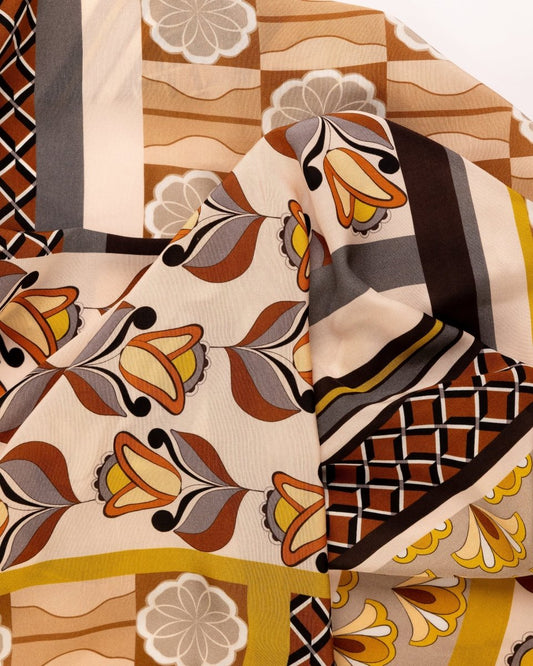 Cotton Viscose Floral Fabric - Sharqiya - الشرقية