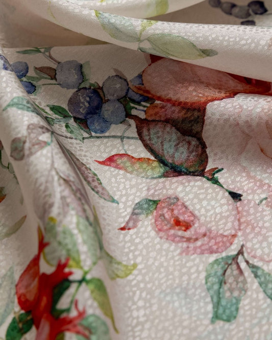 Italian Silk Floral Fabric - Pure Silk - Sharqiya - الشرقية