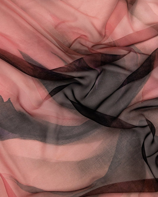 Silk Chiffon Floral Fabric - Pure Silk - Sharqiya - الشرقية