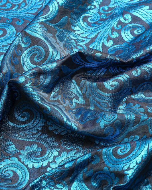 Silk Jacquard Floral Fabric - Pure Silk - Sharqiya - الشرقية