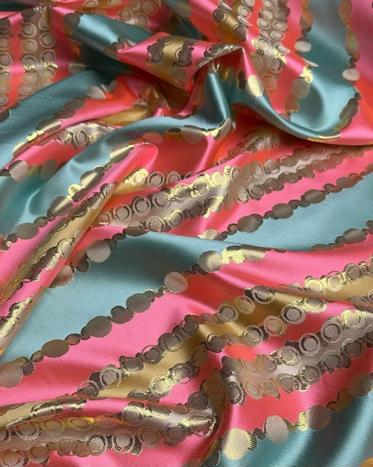 Silk Jacquard Striped Fabric - Sharqiya - الشرقية