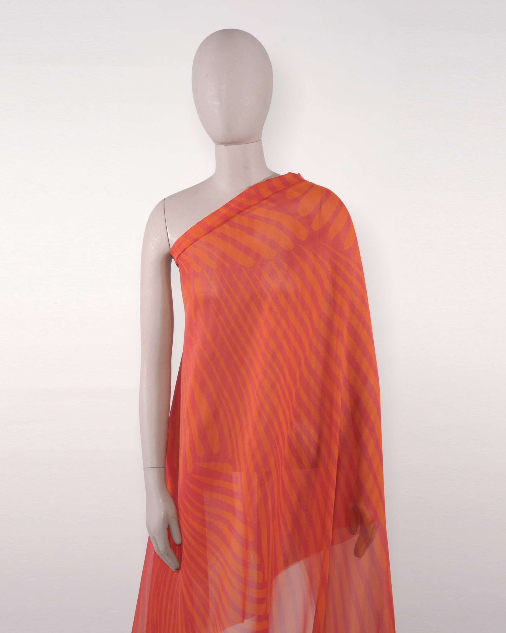 Silk Chiffon Striped Fabric