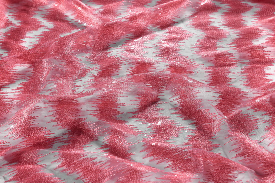 Tulle Embroidery With Sequence
