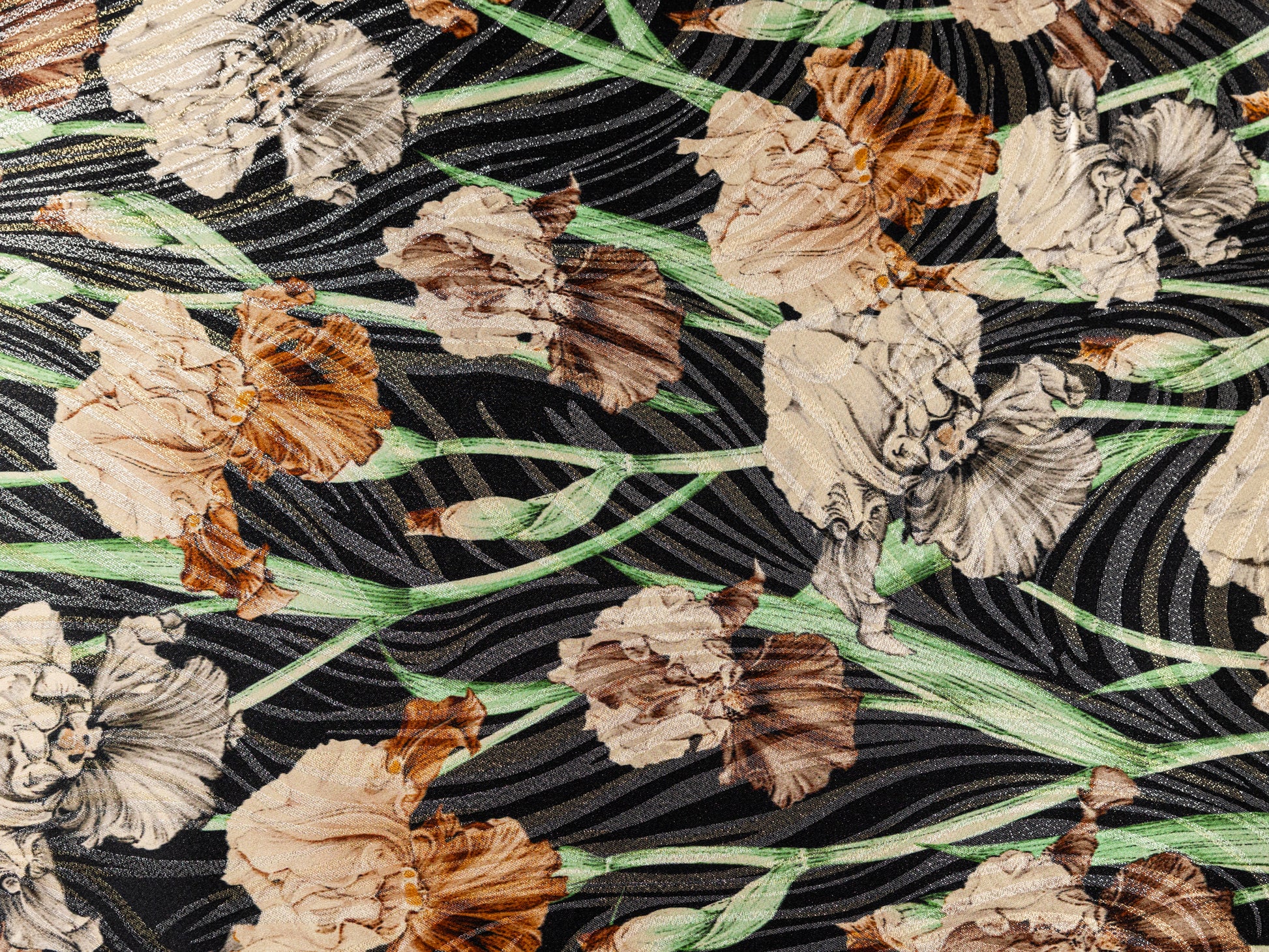 Jacquard Pure Silk With Gold &amp; Silver Lurex