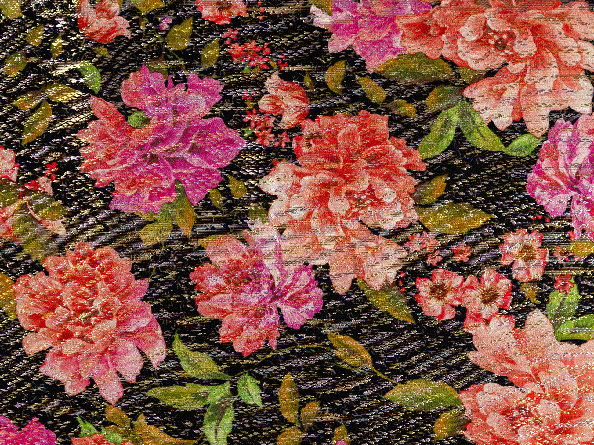 Pure Silk With Jacquard Lurex Printed