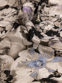 Pure Silk With Jacquard Lurex Printed