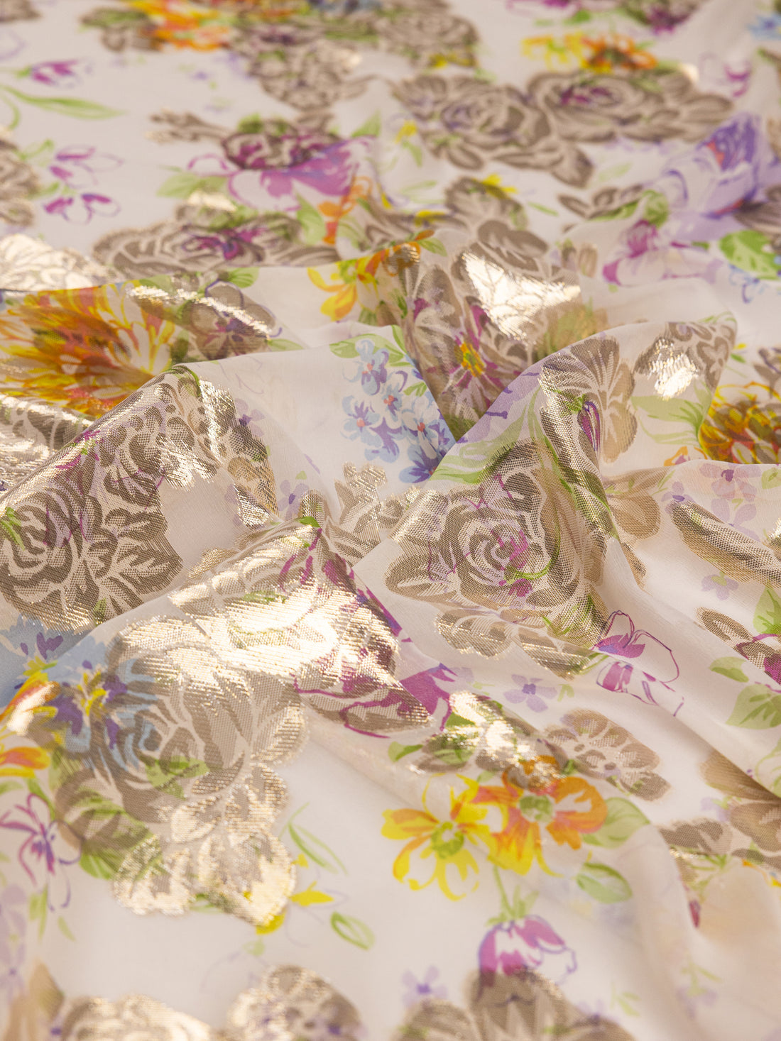 Chiffon Pure Silk Lurex
