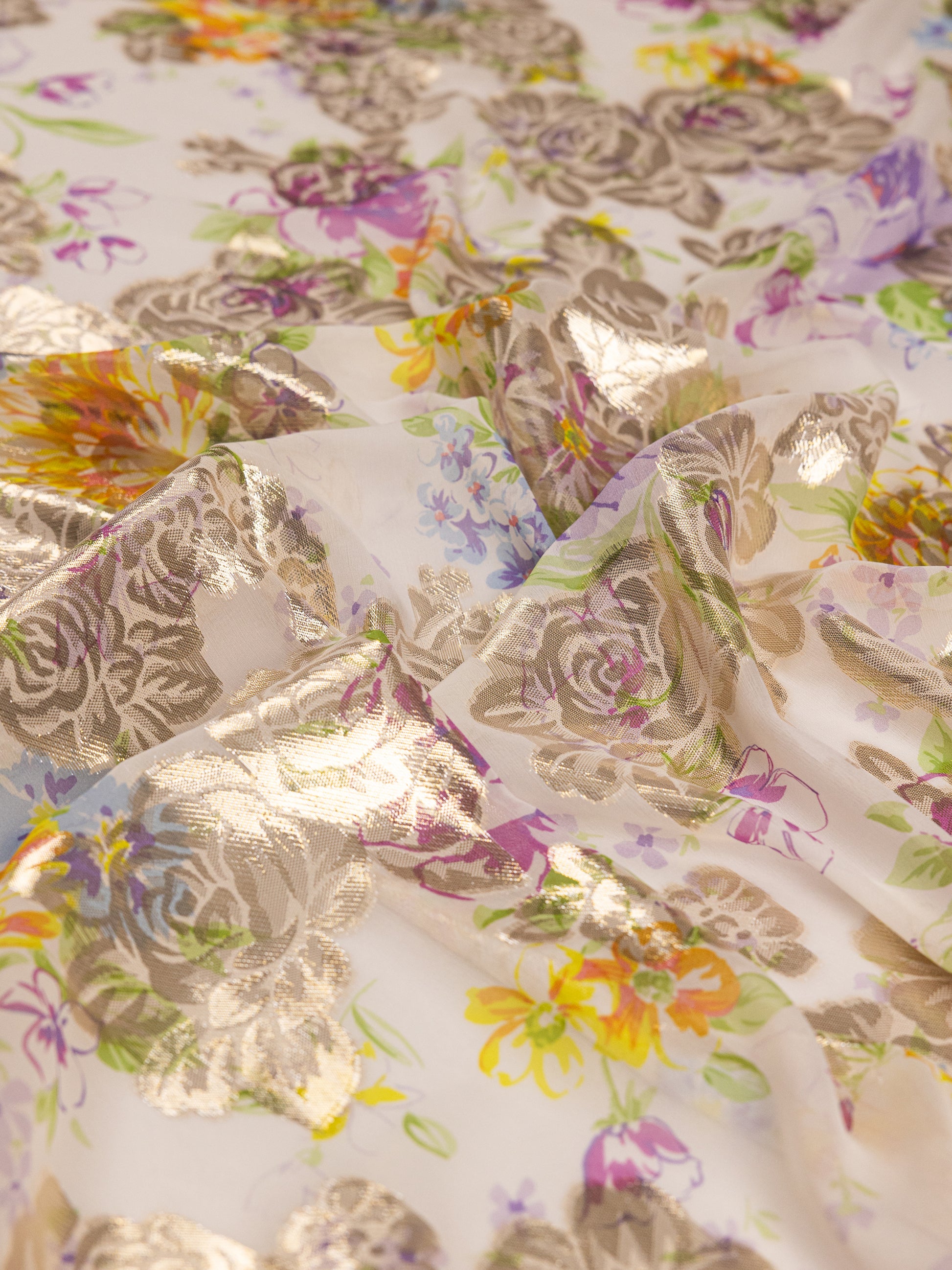 Chiffon Pure Silk Lurex