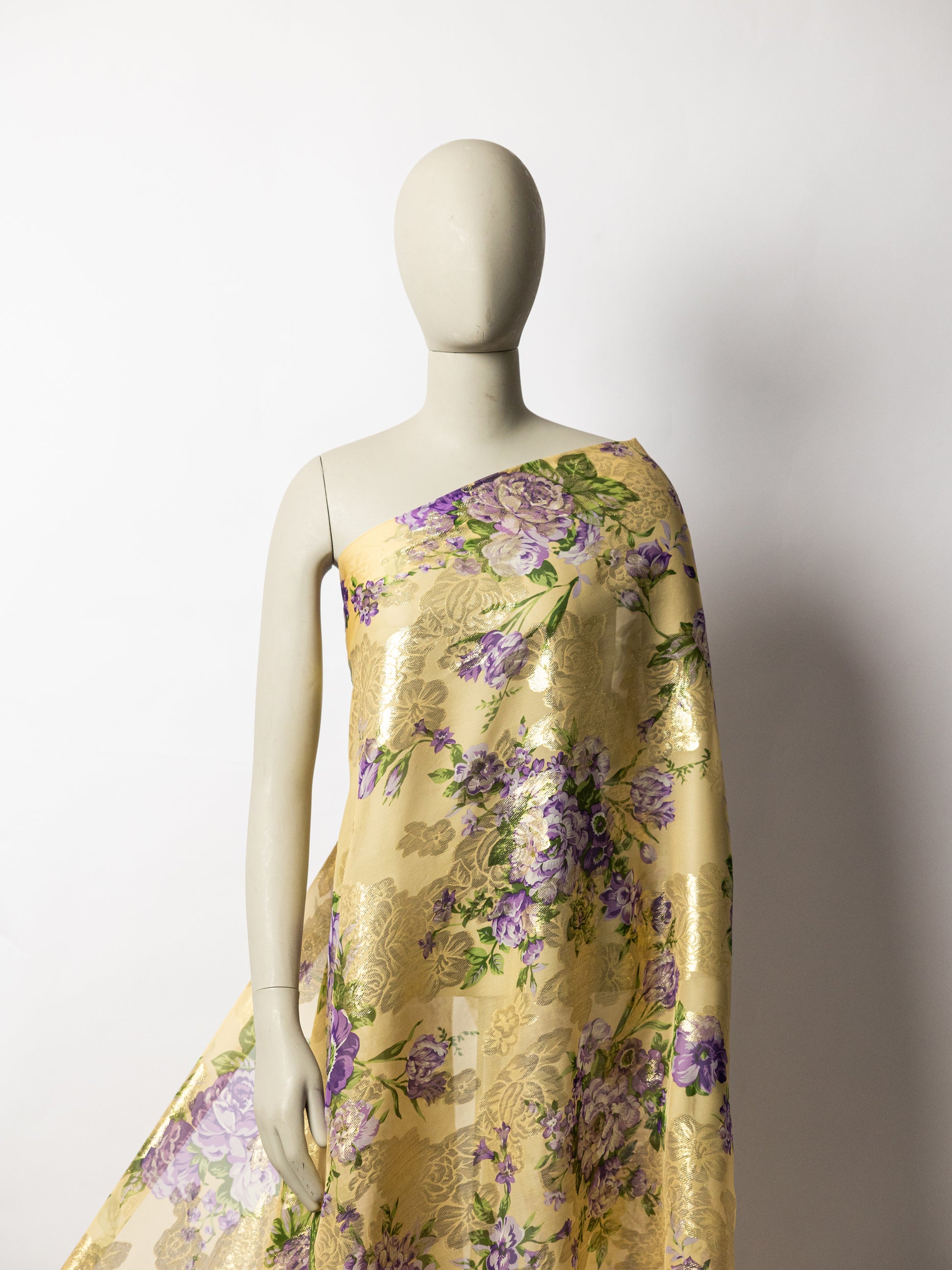 Chiffon Pure Silk With Jacquard Lurex