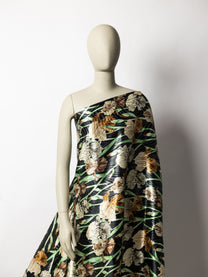 Jacquard Pure Silk With Gold &amp; Silver Lurex