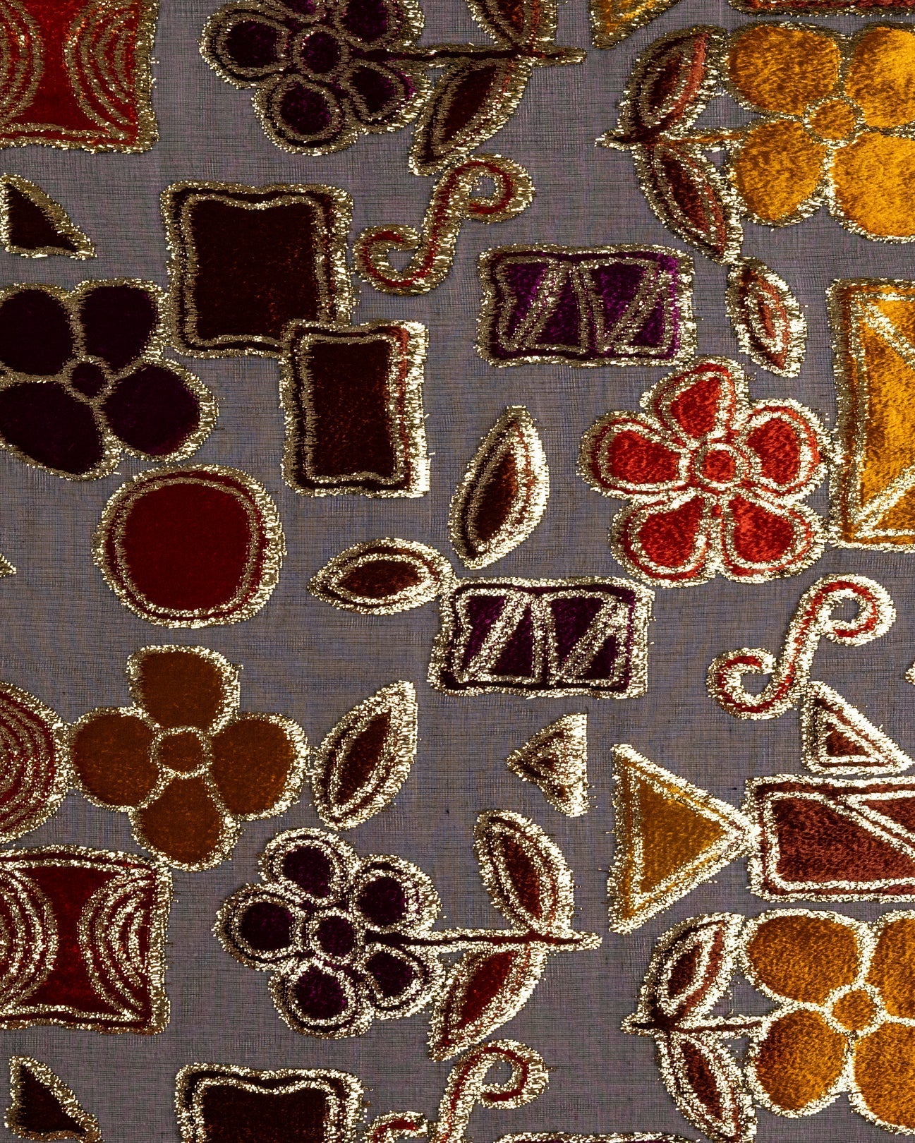 Silk Lurex Floral Fabric