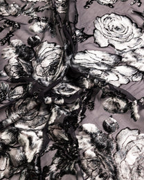 Silk Lurex Floral Fabric