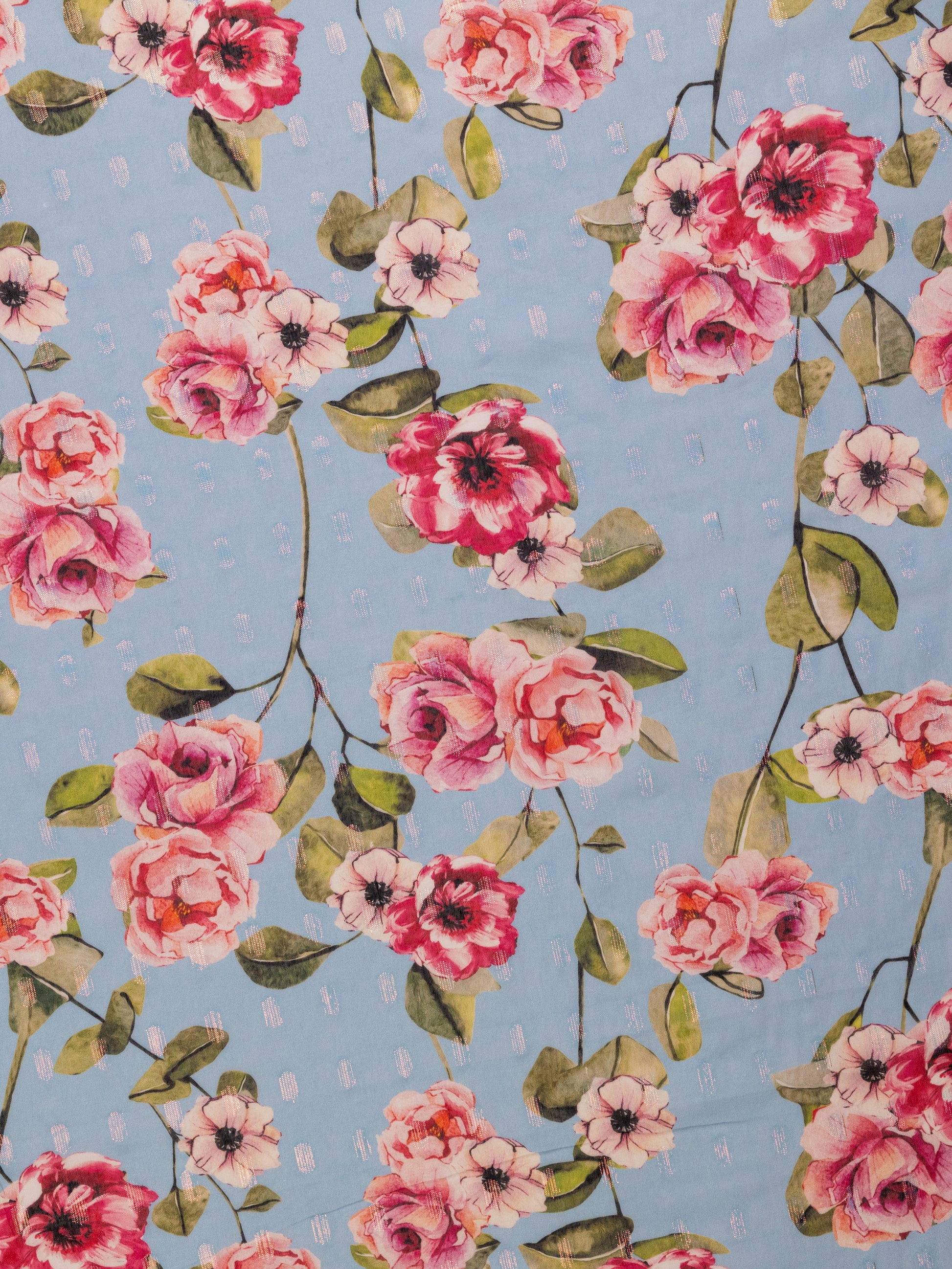 Cotton Voile With Jacquard Lurex