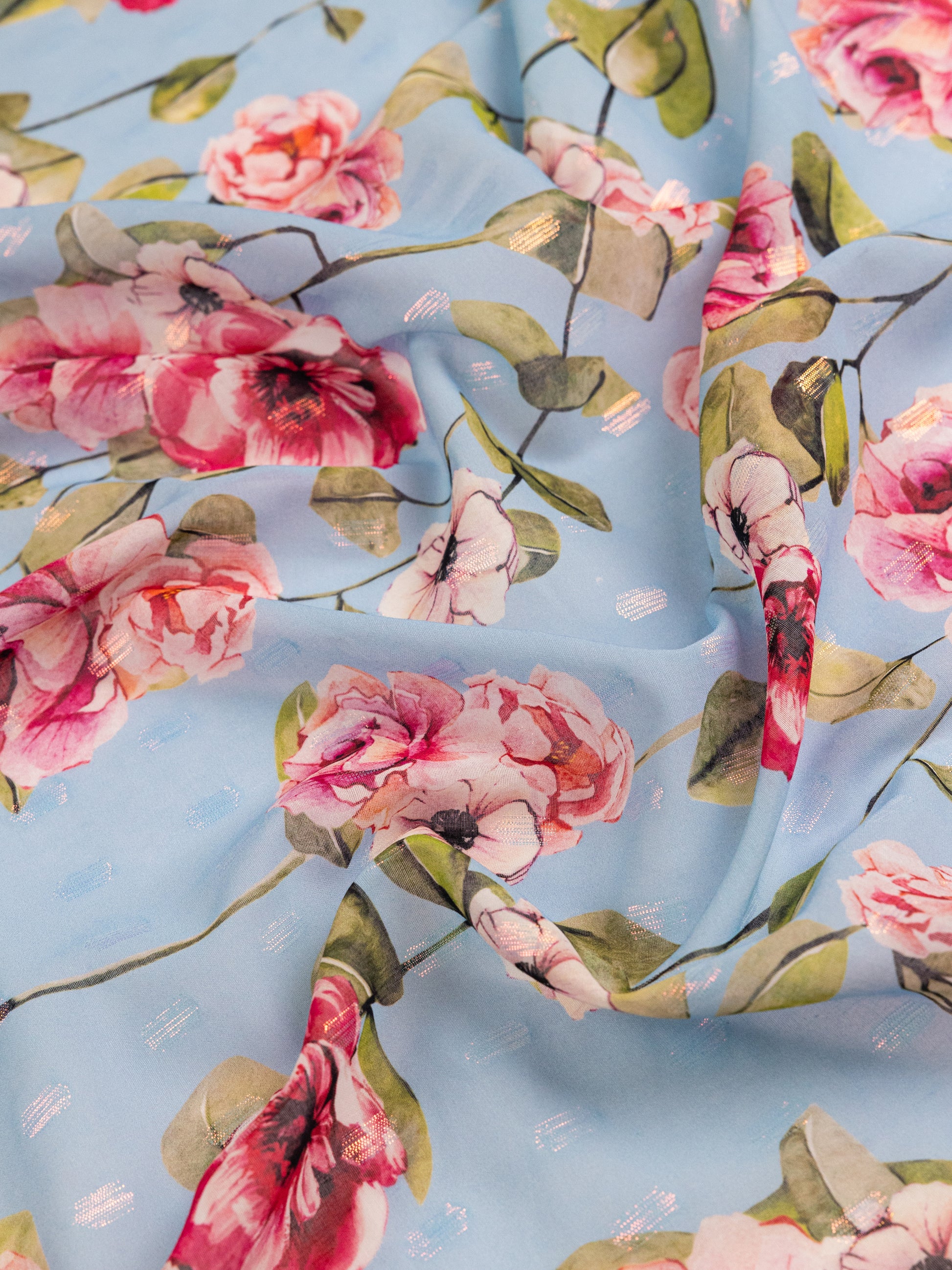 Cotton Voile With Jacquard Lurex
