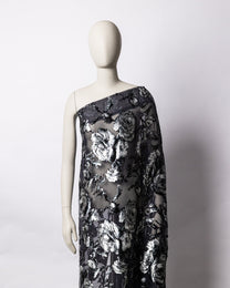 Silk Lurex Floral Fabric