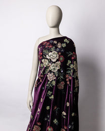 Silk Velvet Floral Fabric