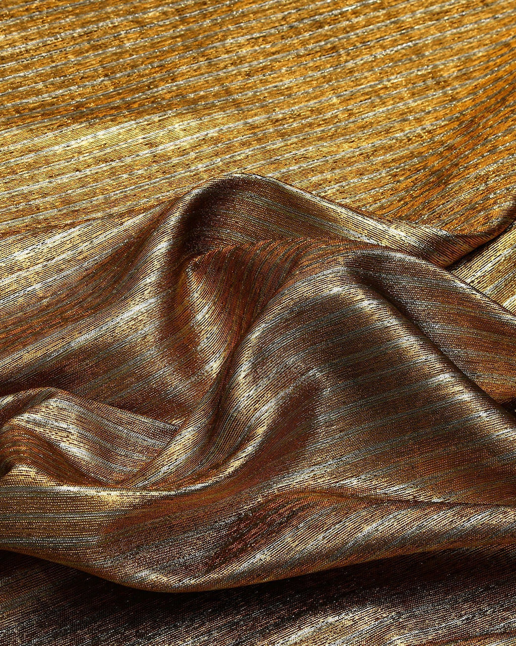 Poly Jacquard Lurex Striped Fabric