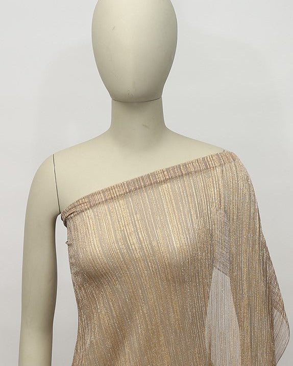 Stretch Lurex Viscose Striped Fabric