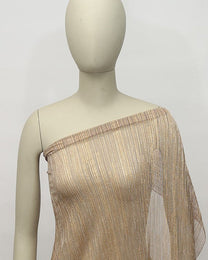 Stretch Lurex Viscose Striped Fabric