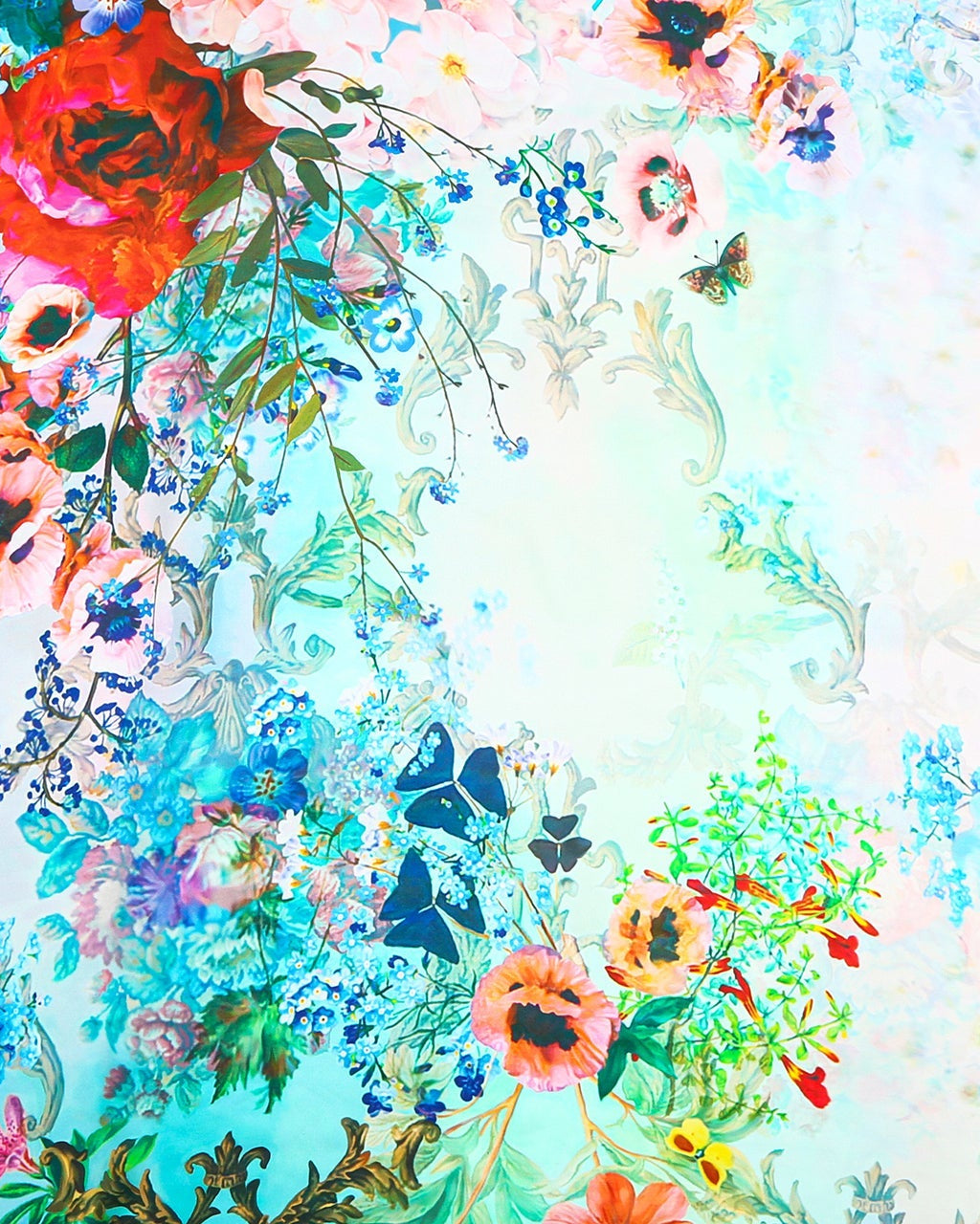 قماش جاكار حرير مطبوع