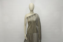 Mousseline plissée avec lurex