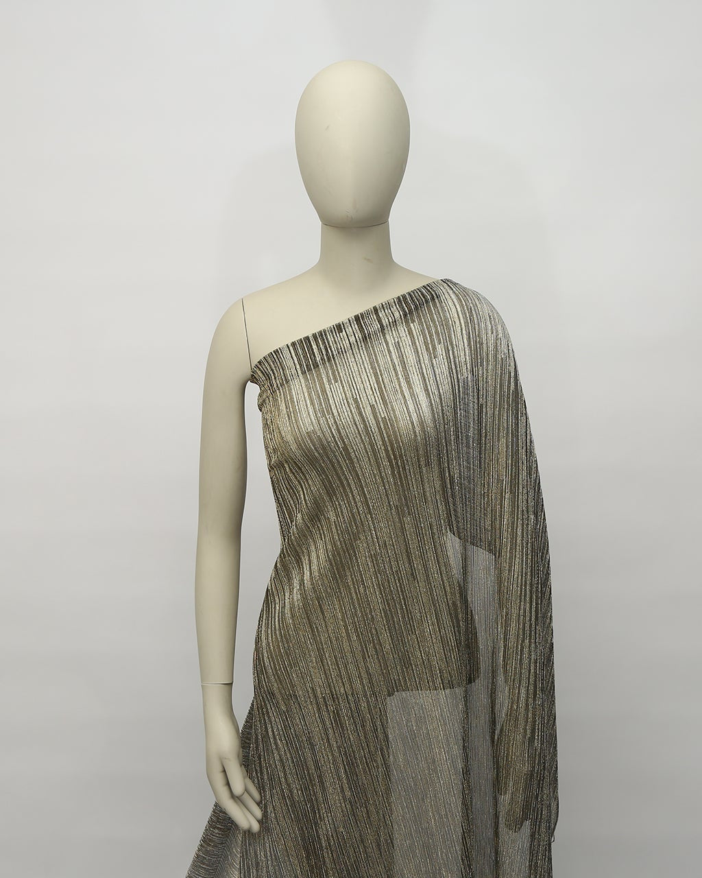 Lurex Lurex Chiffon Striped Fabric