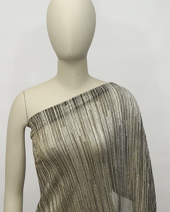 Stretch Lurex Viscose Striped Lace