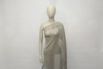 Mousseline plissée avec lurex