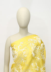 Organza, soie naturelle, presse à chaud avec bord Zari