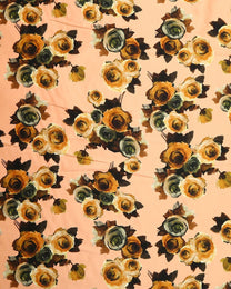 Silk Wool Floral Fabric