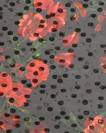 Fluorescent Silk Jacquard Fabric