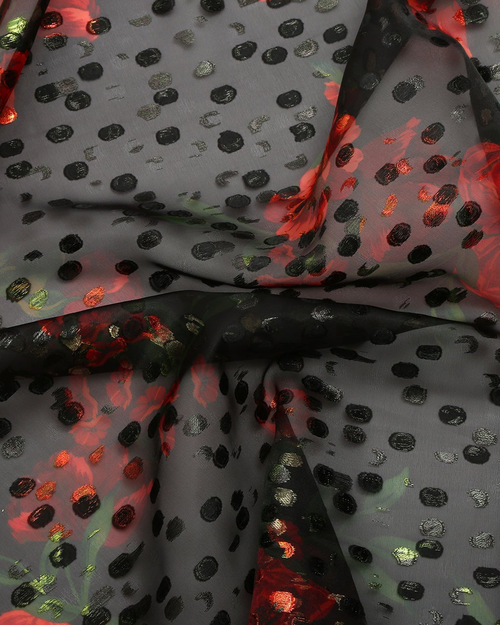 Fluorescent Silk Jacquard Fabric