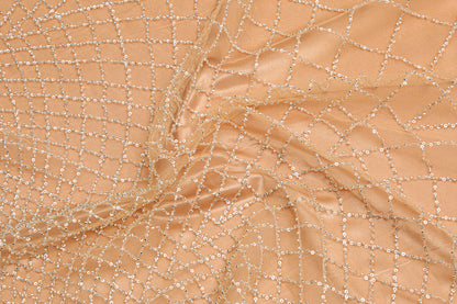 Tulle with Mini Spider Web Pattern and Edging