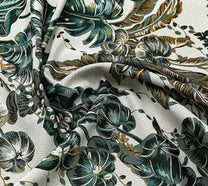Italian Silk Jacquard Printed Fabric