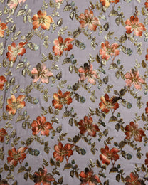 Silk Lurex Floral Fabric