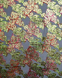 Silk Lurex Floral Fabric