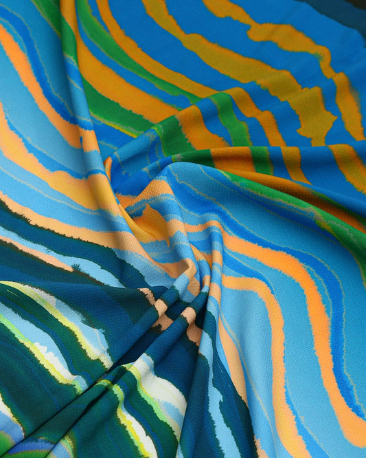 Silk Cotton Printed Fabric - Viscose