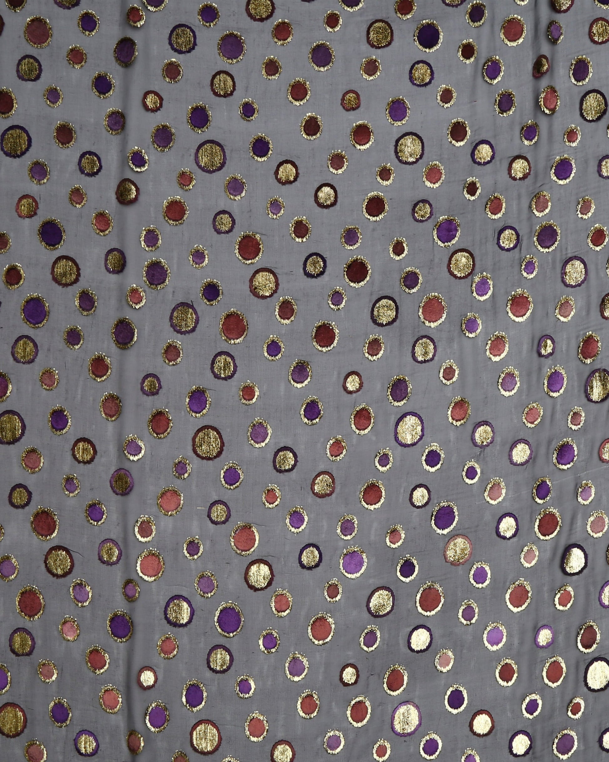 Silk Lurex Geometric Fabric