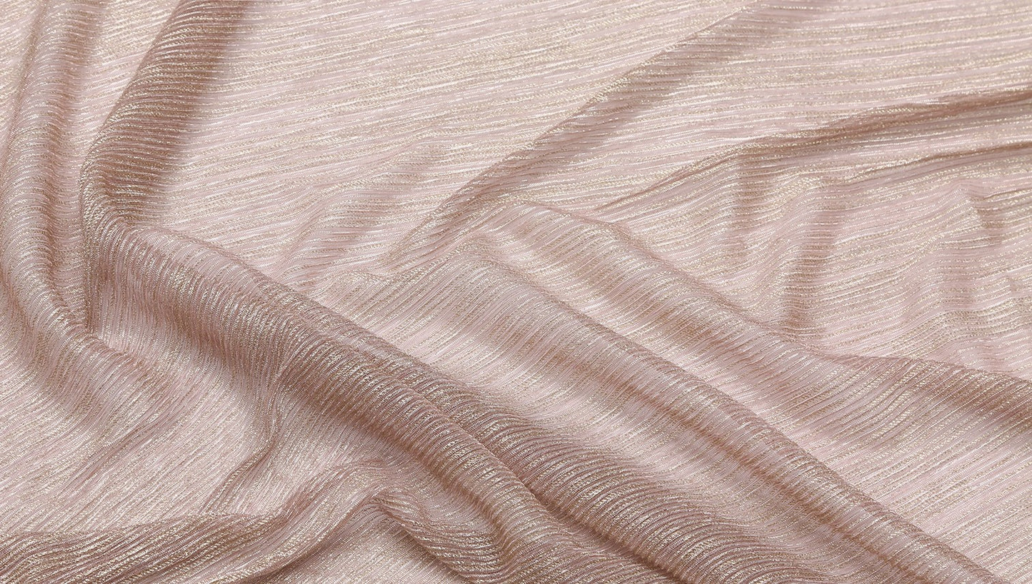 Stretch Pleated with Striped Viscose