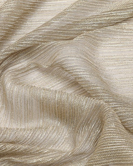 Stretch Lurex Viscose Striped Fabric