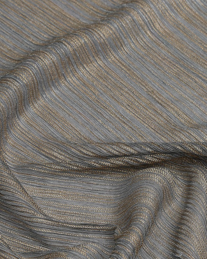 Stretch Lurex Viscose Striped Lace