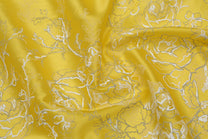 Organza, soie naturelle, presse à chaud avec bord Zari