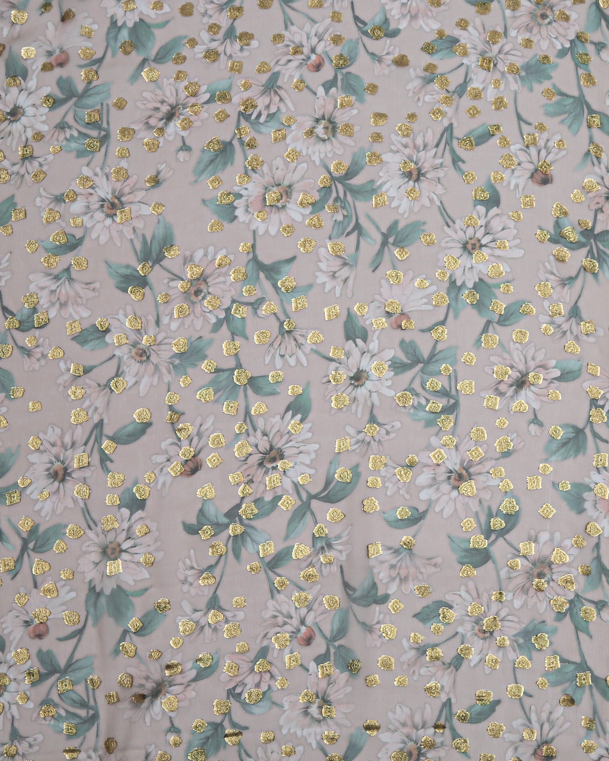 Silk Jacquard Floral Fabric