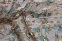 organza de soie naturelle imprimé