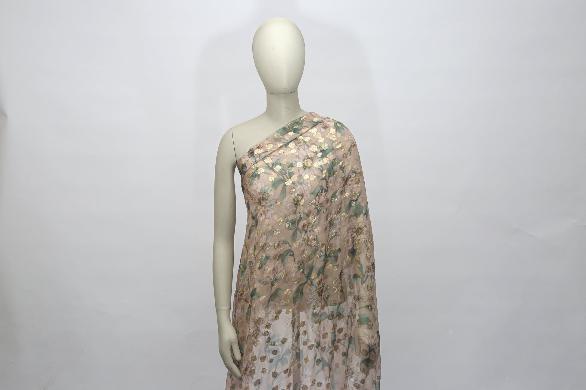organza de soie naturelle imprimé