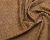 tissu jacquard en lin marron