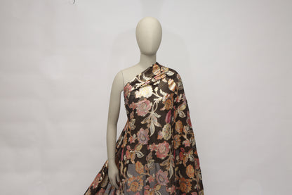 Pure silk chiffon jacquard